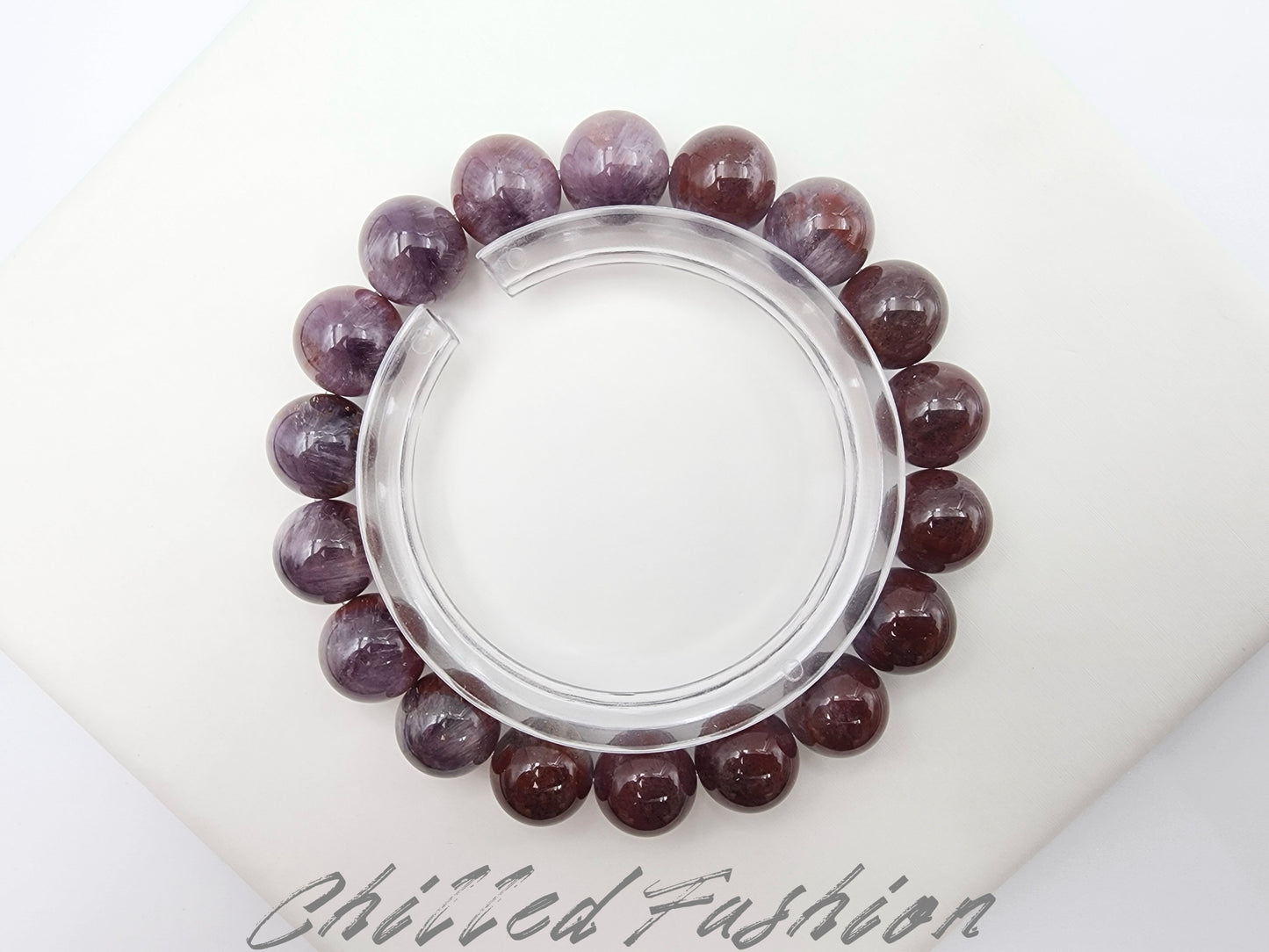 [Bracelet] 11mm Rare Auralite 23 Bracelet with Starburst Trapiche Pattern