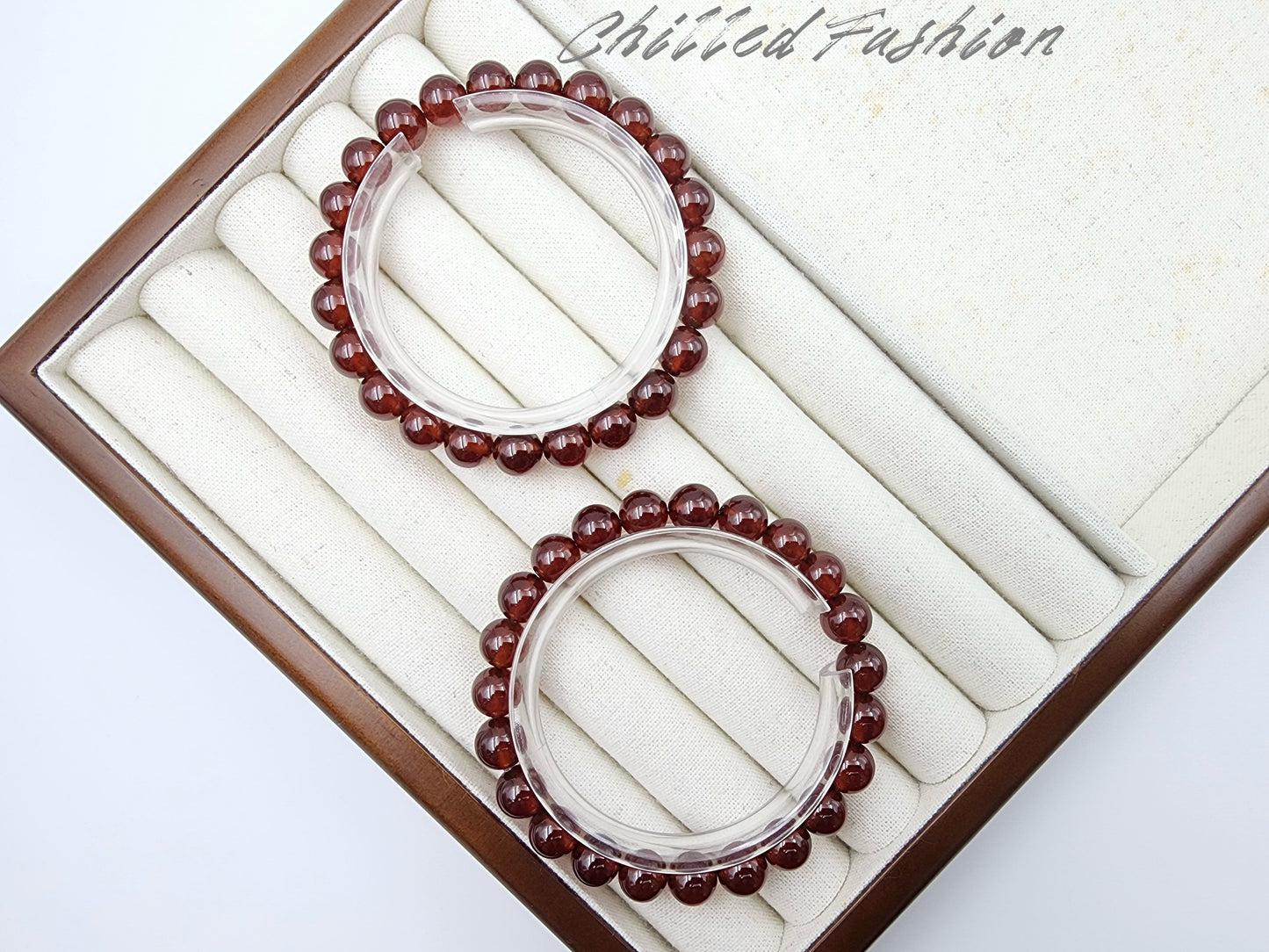 [Bracelet] 8mm Spessartine Garnet Bracelet