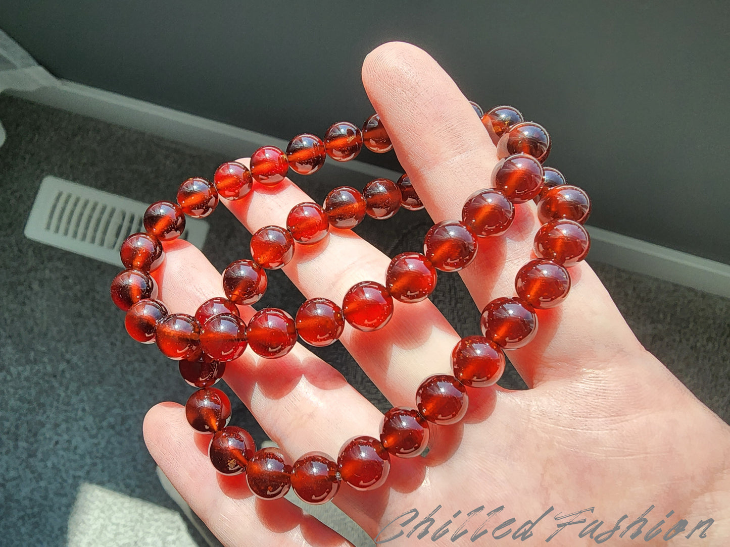 [Bracelet] 8mm Spessartine Garnet Bracelet