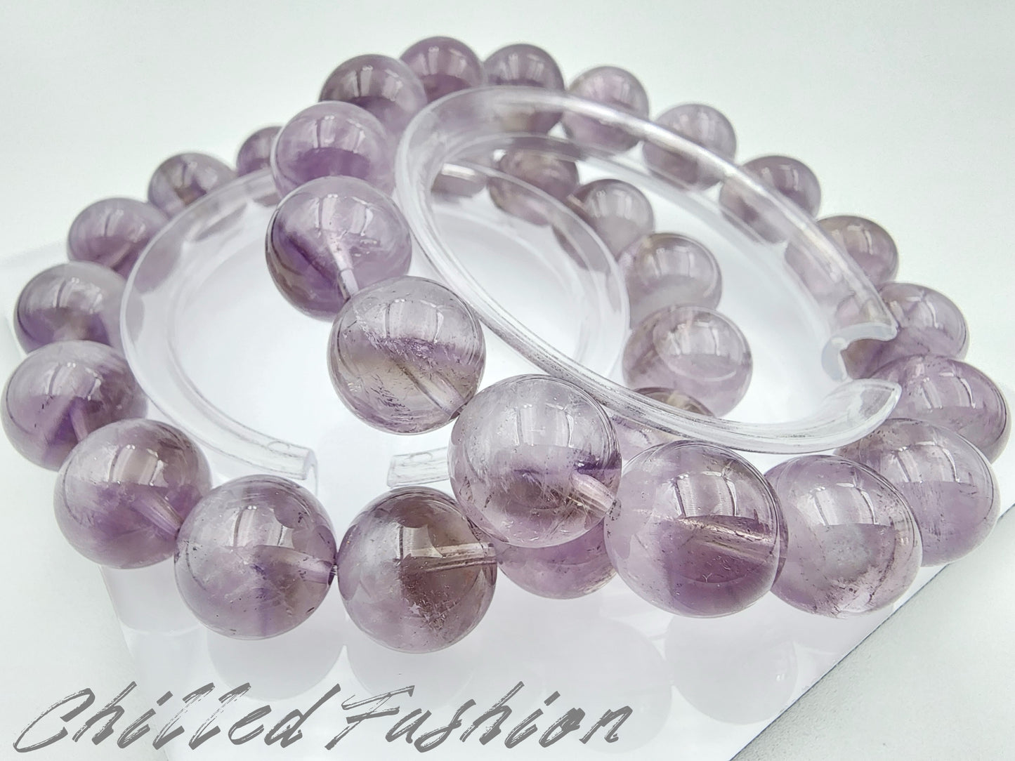 [Bracelet] 13mm Purple Rabbit Hair Amethyst Bracelet