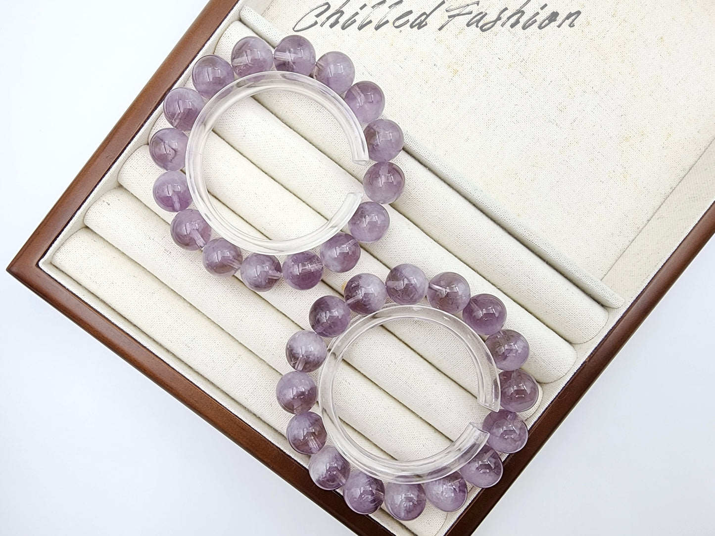 [Bracelet] 13mm Purple Rabbit Hair Amethyst Bracelet