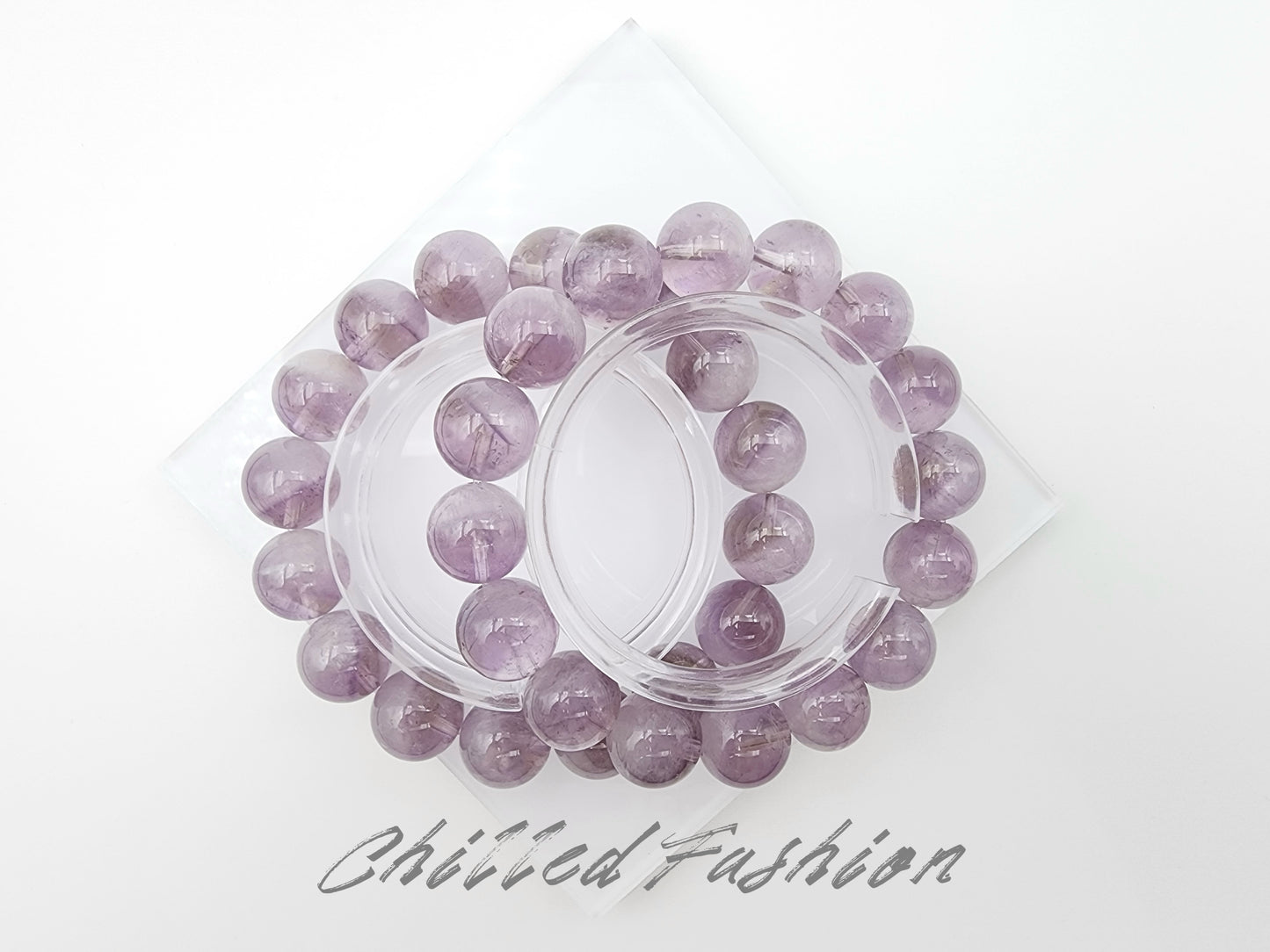 [Bracelet] 13mm Purple Rabbit Hair Amethyst Bracelet