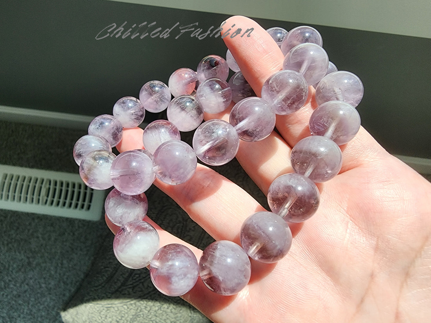 [Bracelet] 13mm Purple Rabbit Hair Amethyst Bracelet