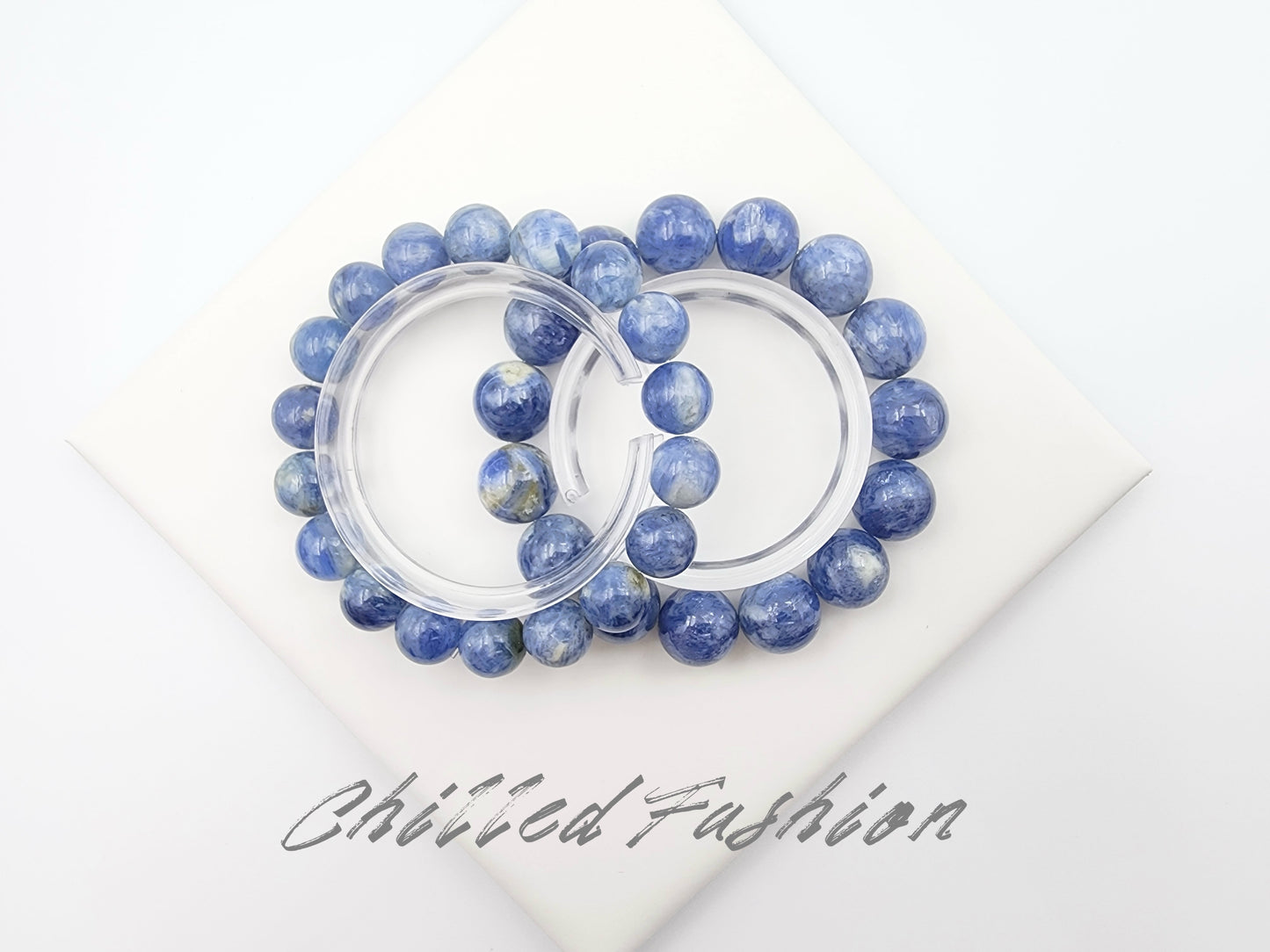 [Bracelet] Kyanite Beaded Bracelet - Elegant and Healing