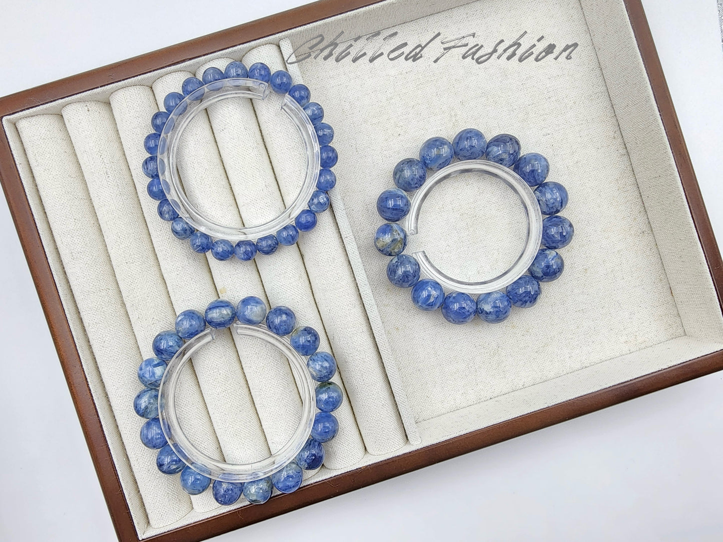 [Bracelet] Kyanite Beaded Bracelet - Elegant and Healing