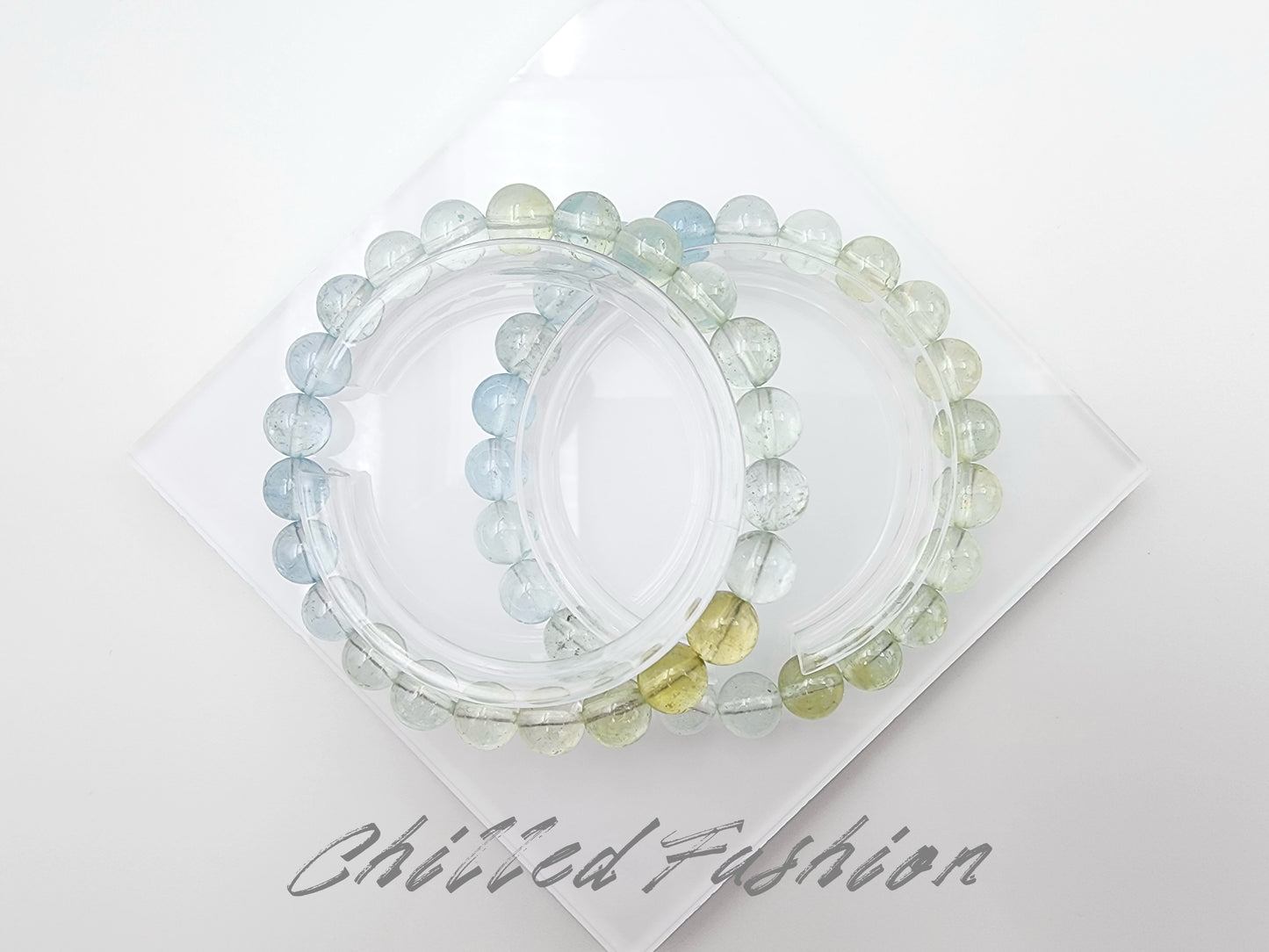 [Bracelet] 8mm Beryl Aquamarine Bracelet