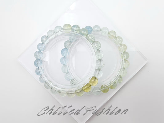 [Bracelet] 8mm Beryl Aquamarine Bracelet