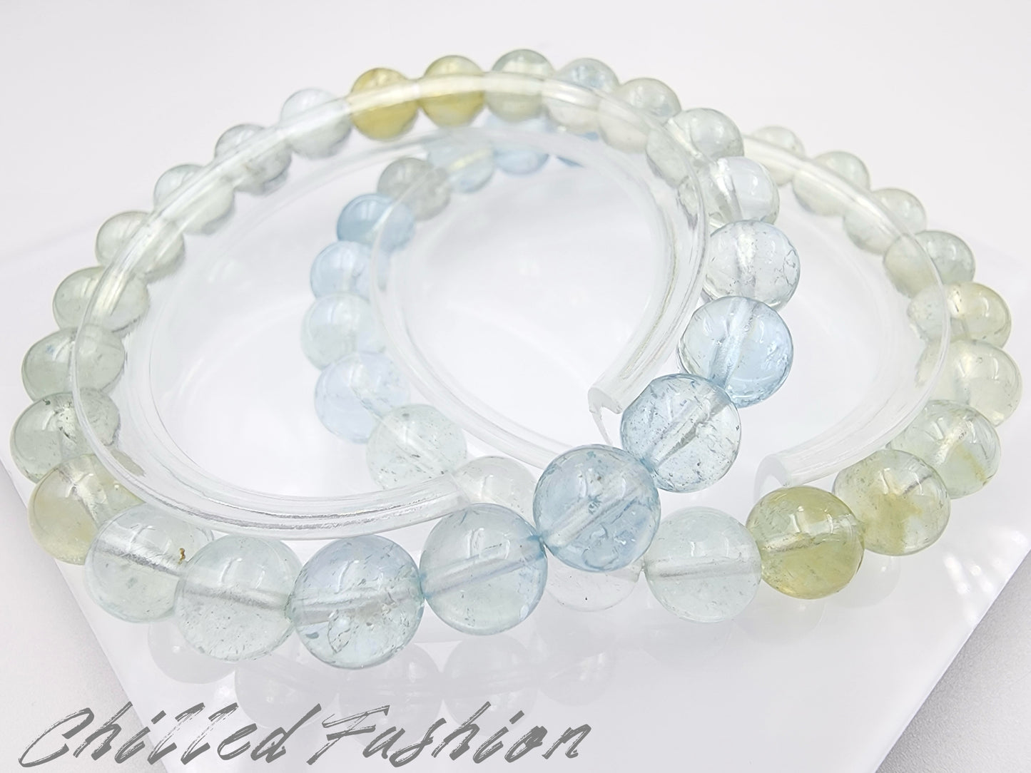 [Bracelet] 8mm Beryl Aquamarine Bracelet
