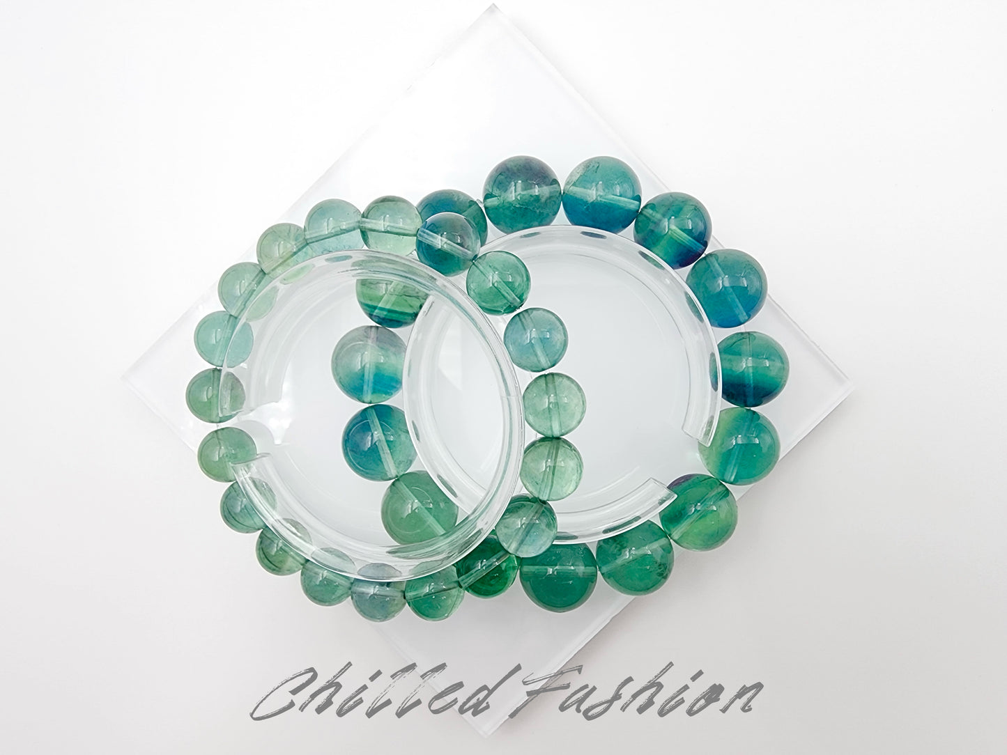 [Bracelet] Healing Crystal Blue-Green Fluorite Bracelet