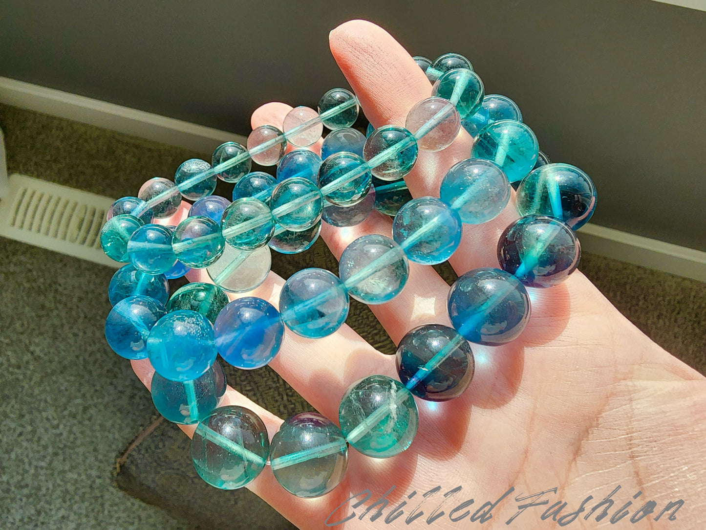 [Bracelet] Healing Crystal Blue-Green Fluorite Bracelet
