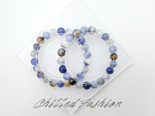 [Bracelet] 8mm Dreamy Creamy Dumortierite Bracelet