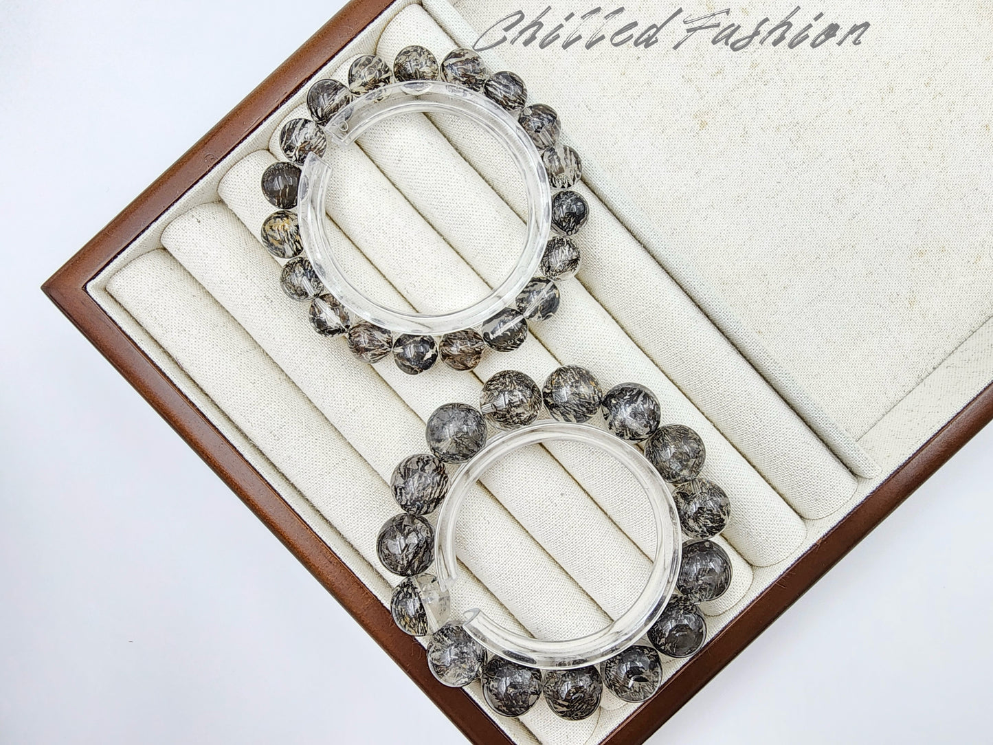 [Bracelet] Black Dendritic Quartz Bracelet