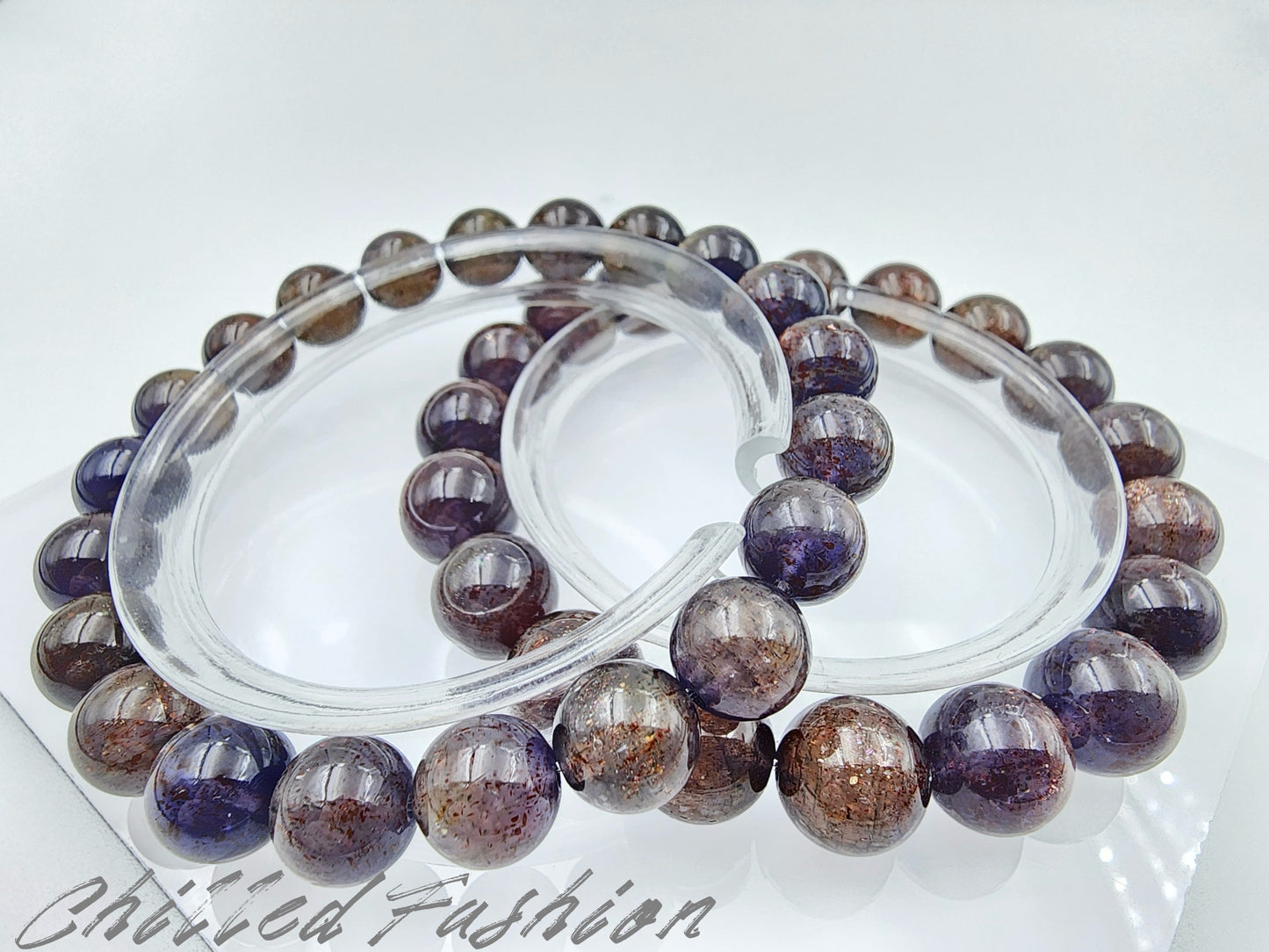 [Bracelet] Natural Bloodshot Iolite Bracelet