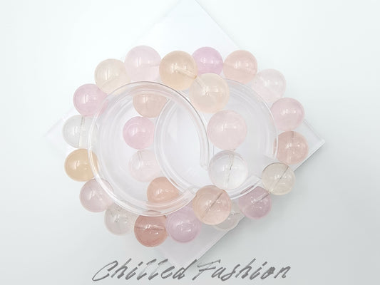 [Bracelet] 15mm Pink Morganite Bracelet