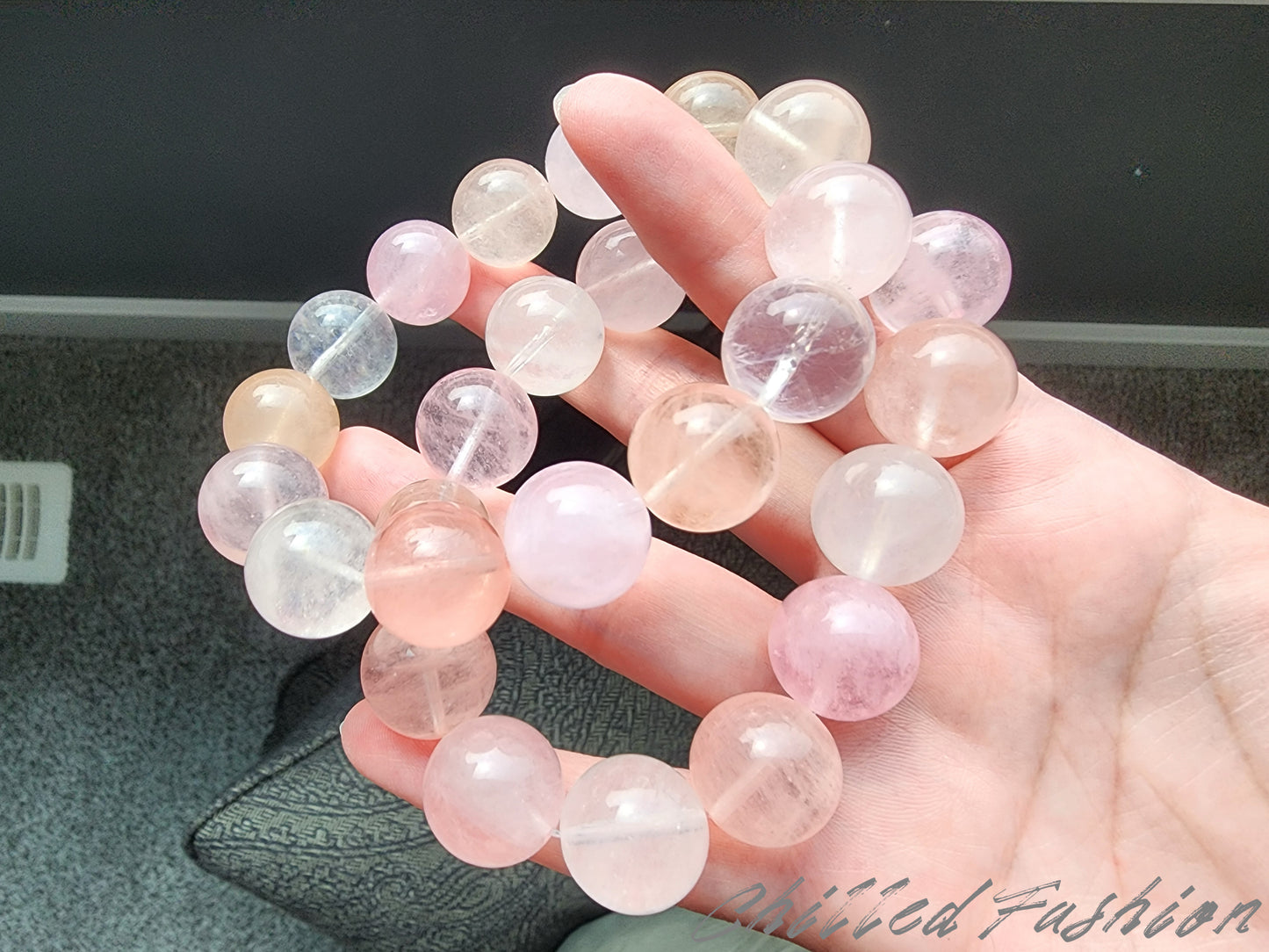 [Bracelet] 15mm Pink Morganite Bracelet