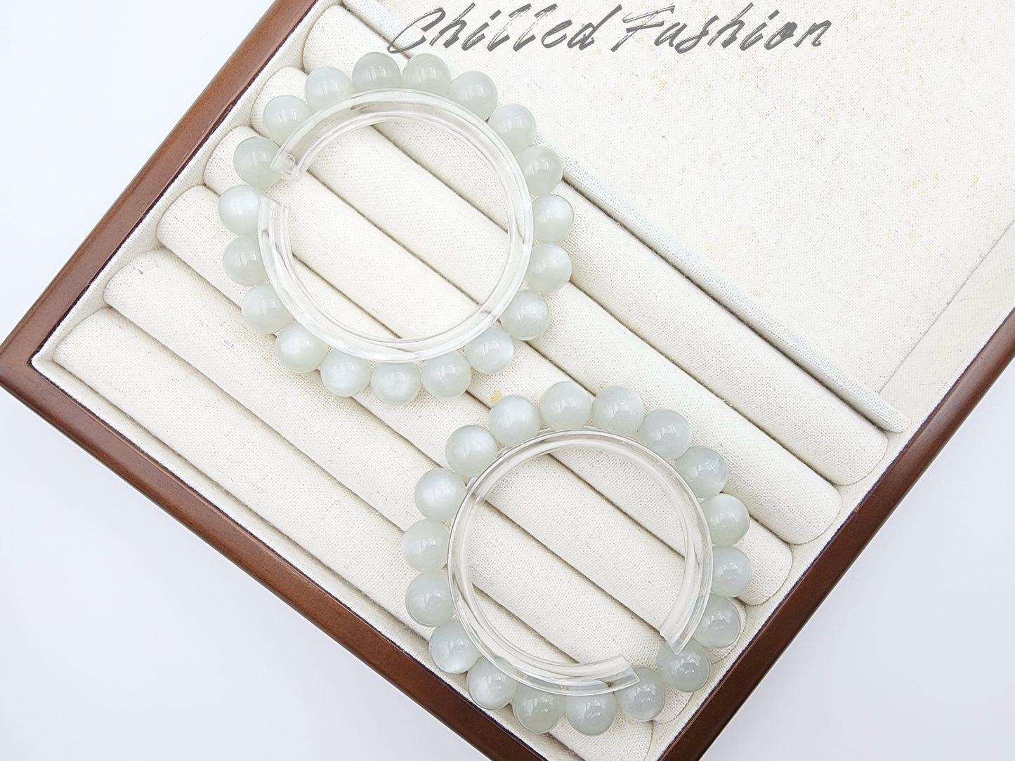 [Bracelet] Green-Tone Moonstone Bracelet