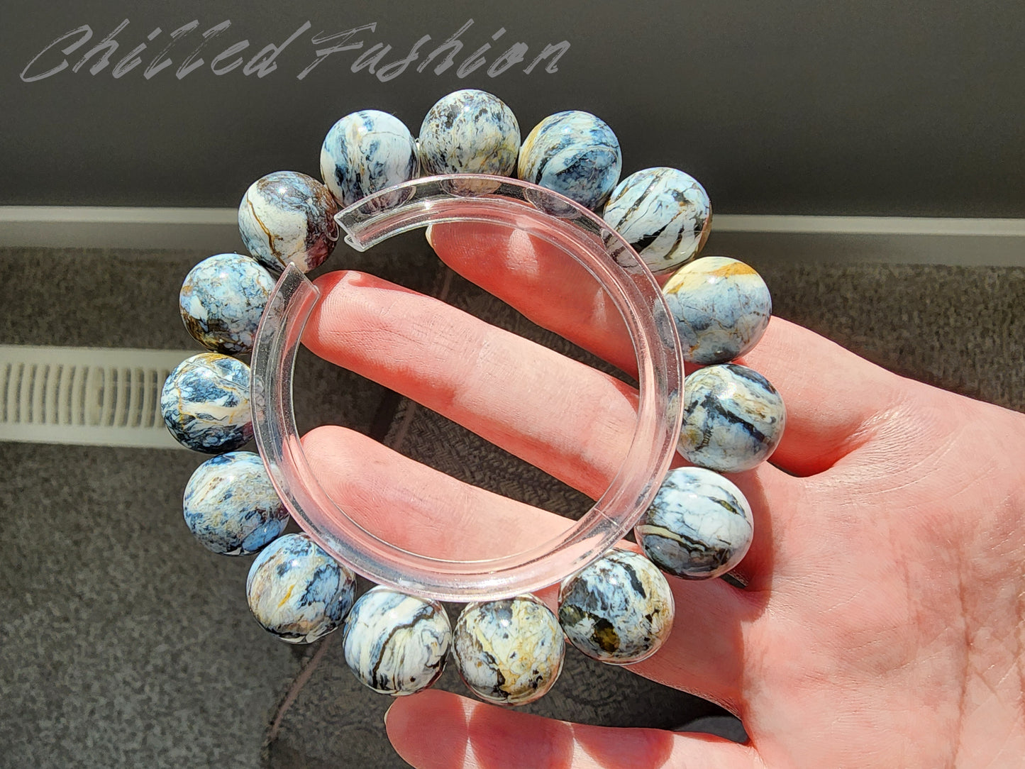 [Bracelet] 14mm Blue Opal Bracelet