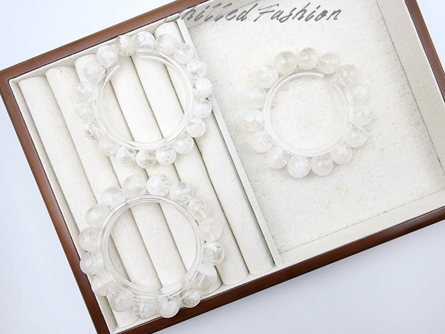 [Bracelet] Snow Frost Rutilated Quartz Bracelet