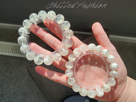 [Bracelet] Snow Frost Rutilated Quartz Bracelet