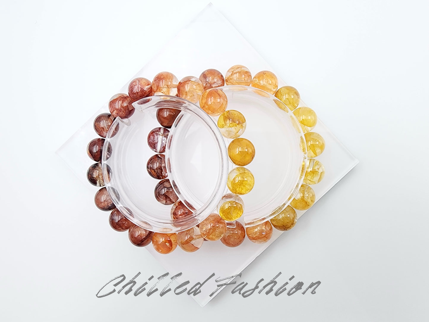 [Bracelet] 11mm Gradient Hematoid Quartz Bracelet