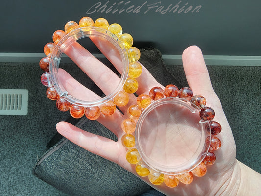 [Bracelet] 11mm Gradient Hematoid Quartz Bracelet