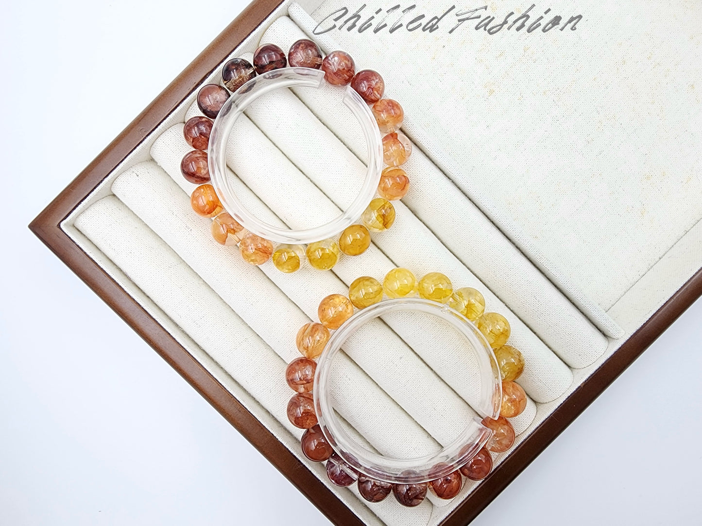 [Bracelet] 11mm Gradient Hematoid Quartz Bracelet