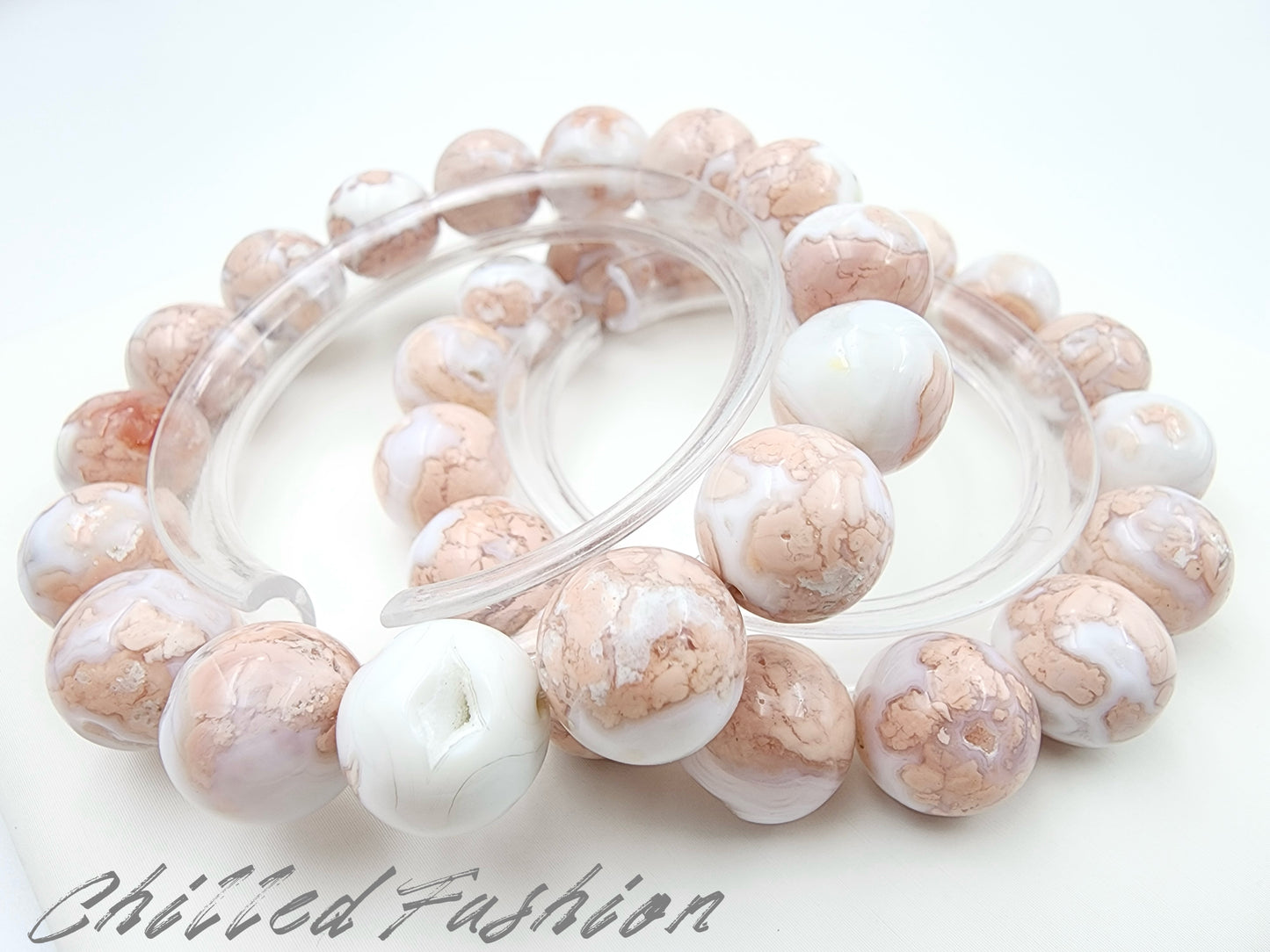 [Bracelet] Peach Blossom Chalcedony Bracelet