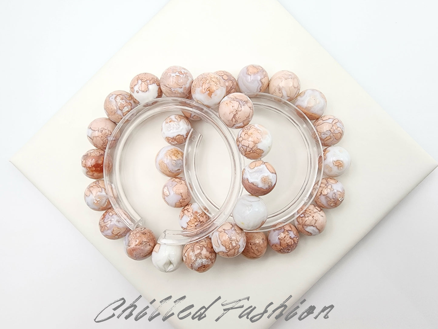 [Bracelet] Peach Blossom Chalcedony Bracelet