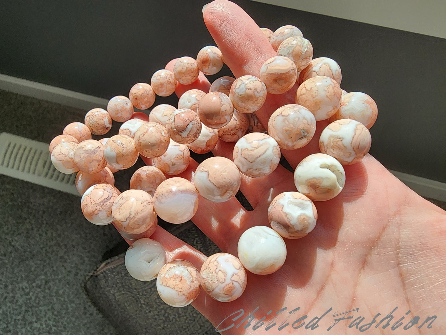 [Bracelet] Peach Blossom Chalcedony Bracelet
