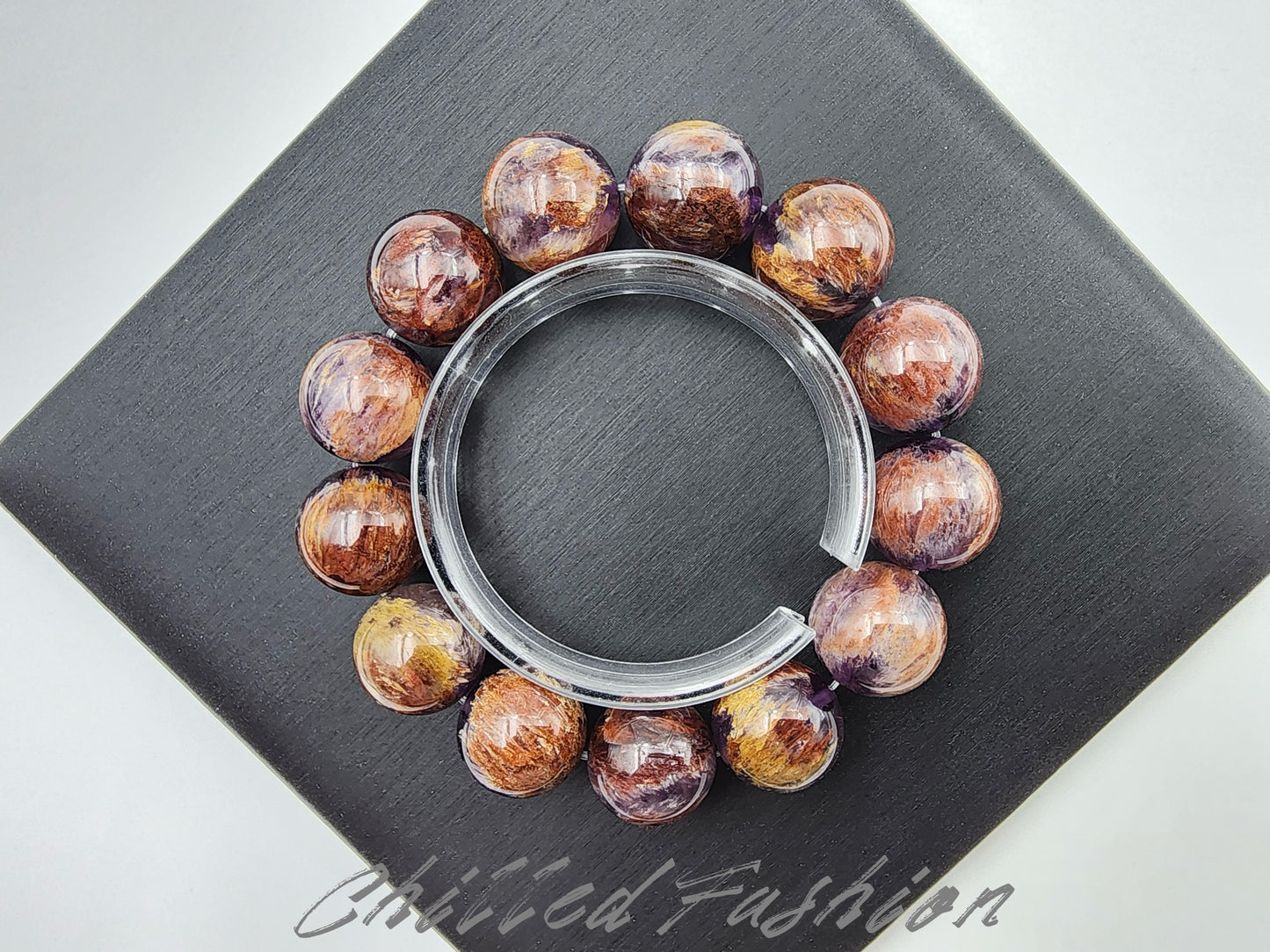 [Bracelet] 16mm Purple Phantom Quartz Bracelet