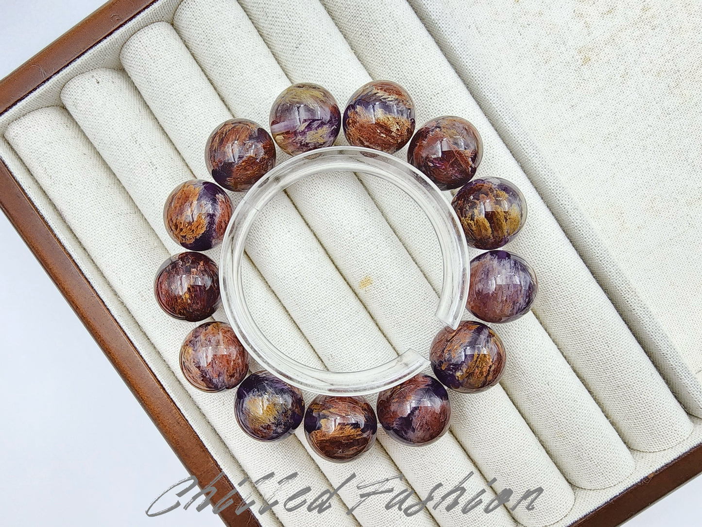 [Bracelet] 16mm Purple Phantom Quartz Bracelet