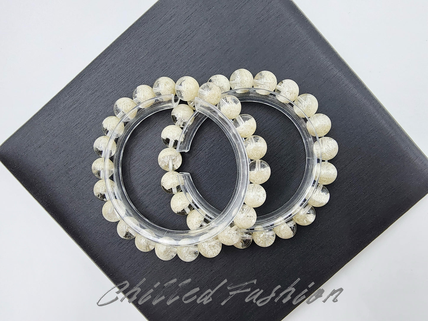 [Bracelet] Coral White Phantom Quartz Bracelet