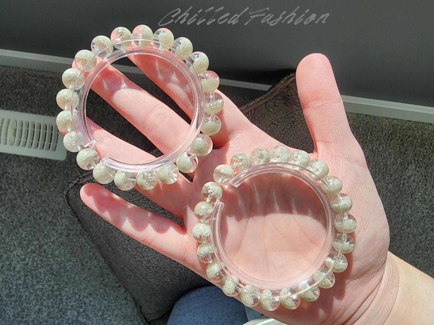 [Bracelet] Coral White Phantom Quartz Bracelet