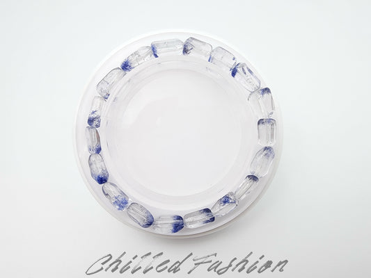 [Bracelet] Dumortierite-in-Quartz Bracelet