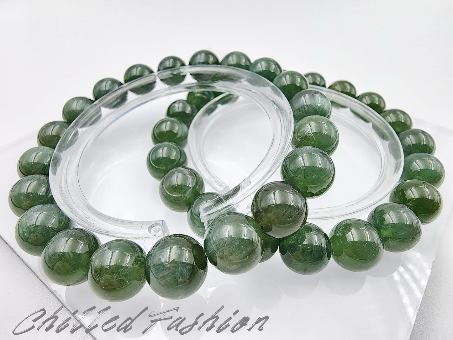 [Bracelet] 9mm Green Apatite Stretch Bracelet