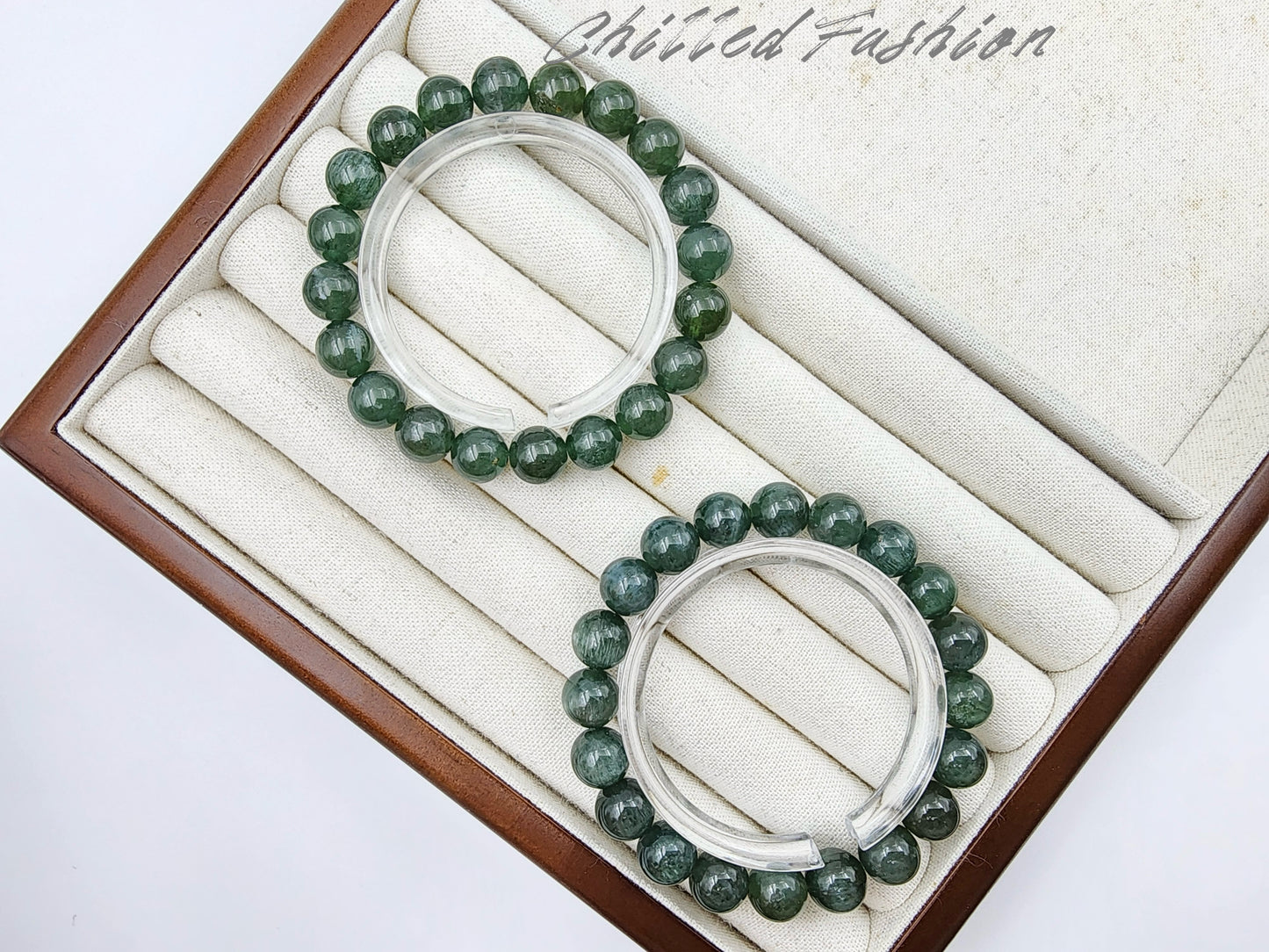 [Bracelet] 9mm Green Apatite Stretch Bracelet