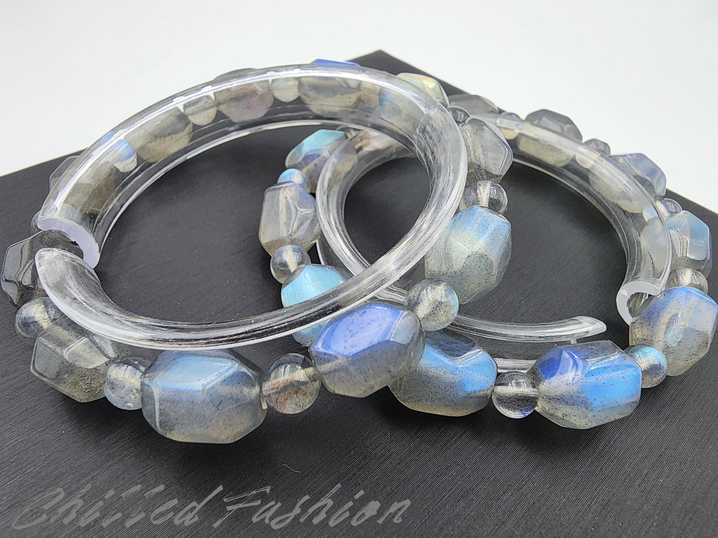 [Bracelet] Labradorite Faceted Nugget Bracelet