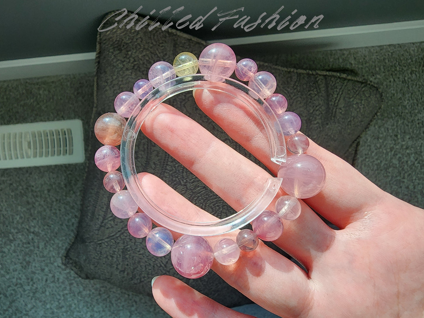 [Bracelet] Madagascar Rose Quartz Bracelet - 6.4mm to 13.8mm Beaads