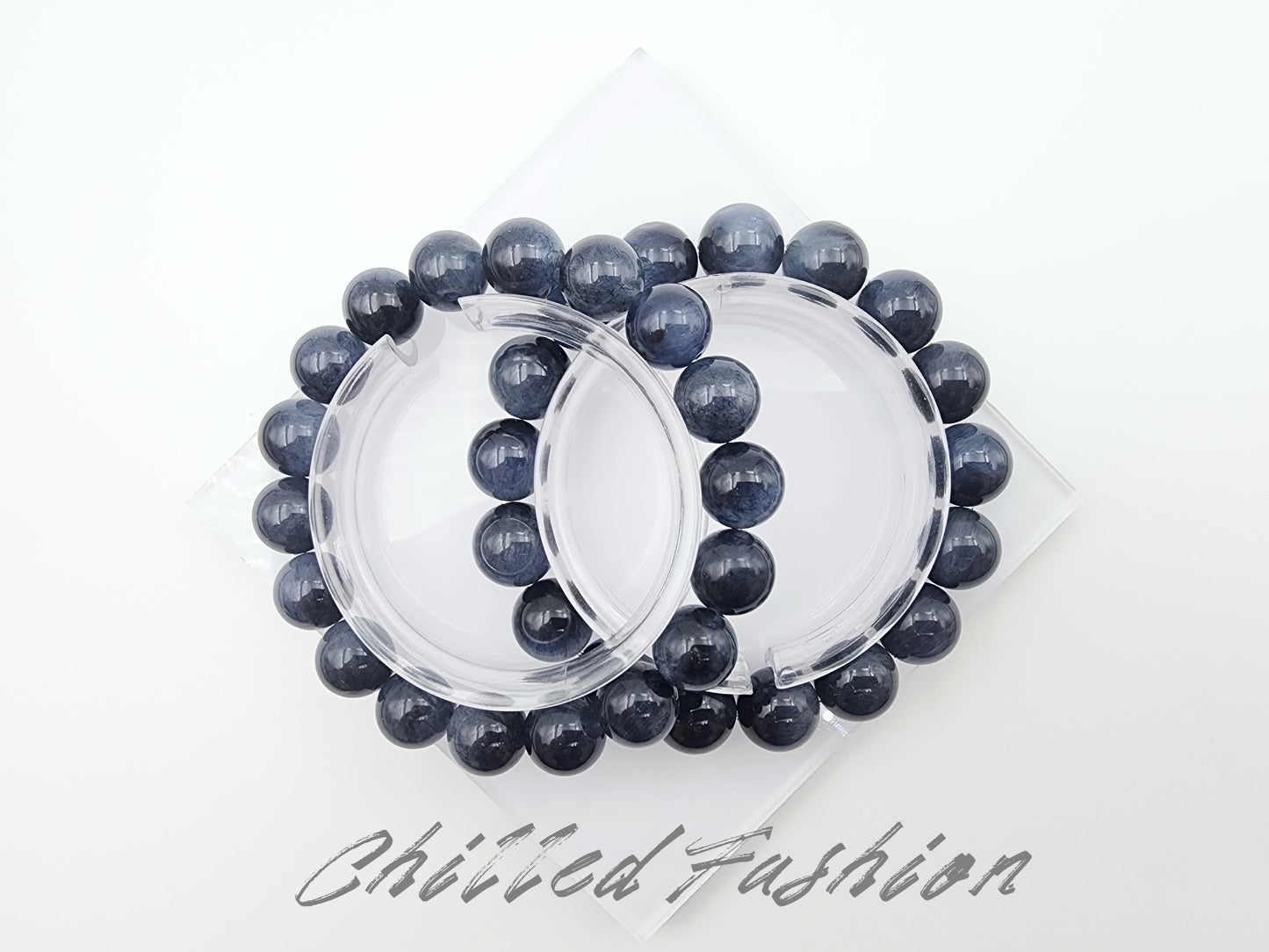 [Bracelet] Blue Rabbit Hair Quartz Bracelet