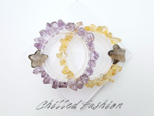 [Bracelet] Amethyst or Citrine Chip Bracelet