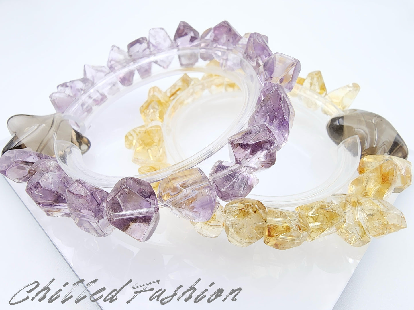 [Bracelet] Amethyst or Citrine Chip Bracelet