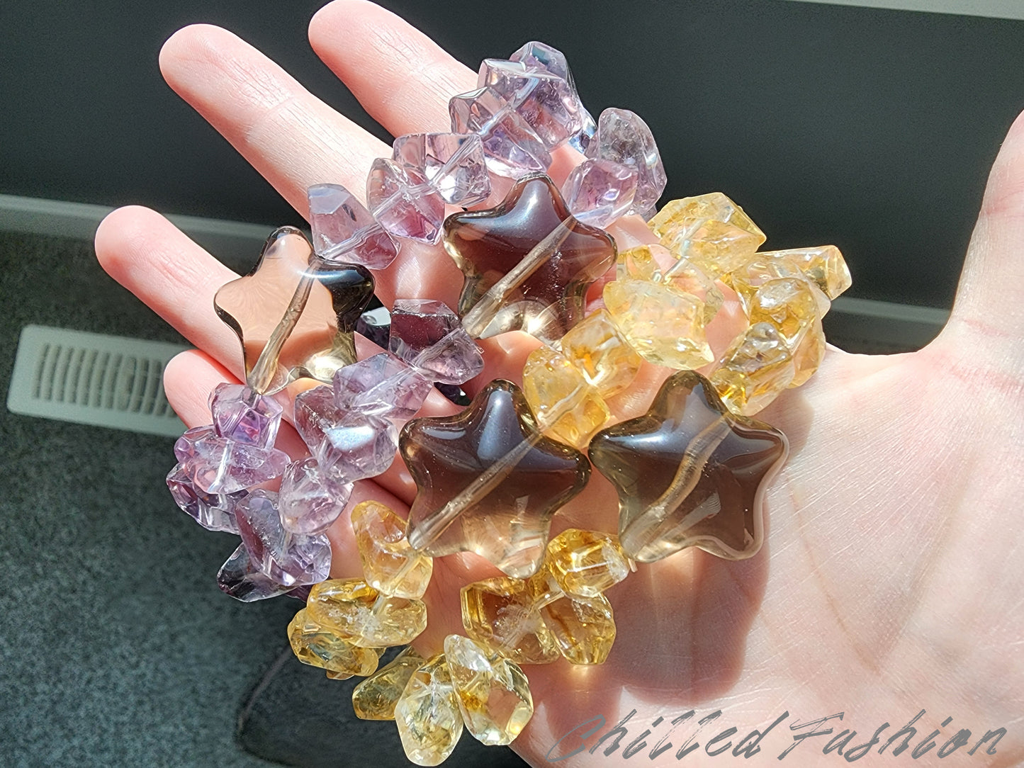 [Bracelet] Amethyst or Citrine Chip Bracelet