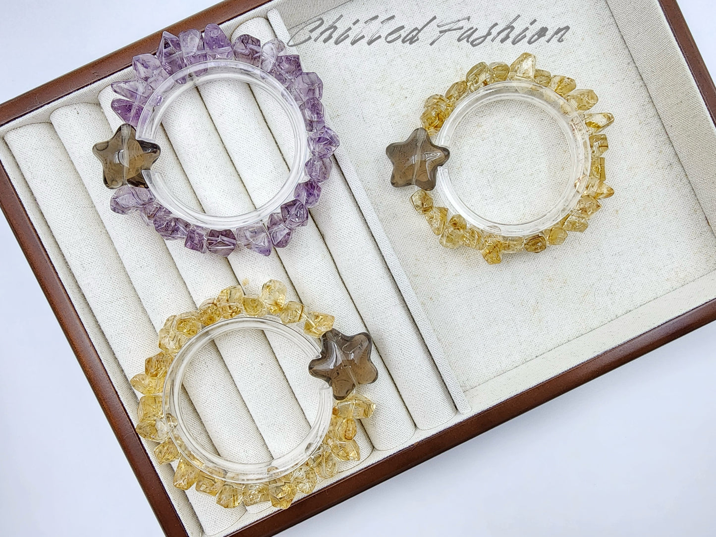 [Bracelet] Amethyst or Citrine Chip Bracelet