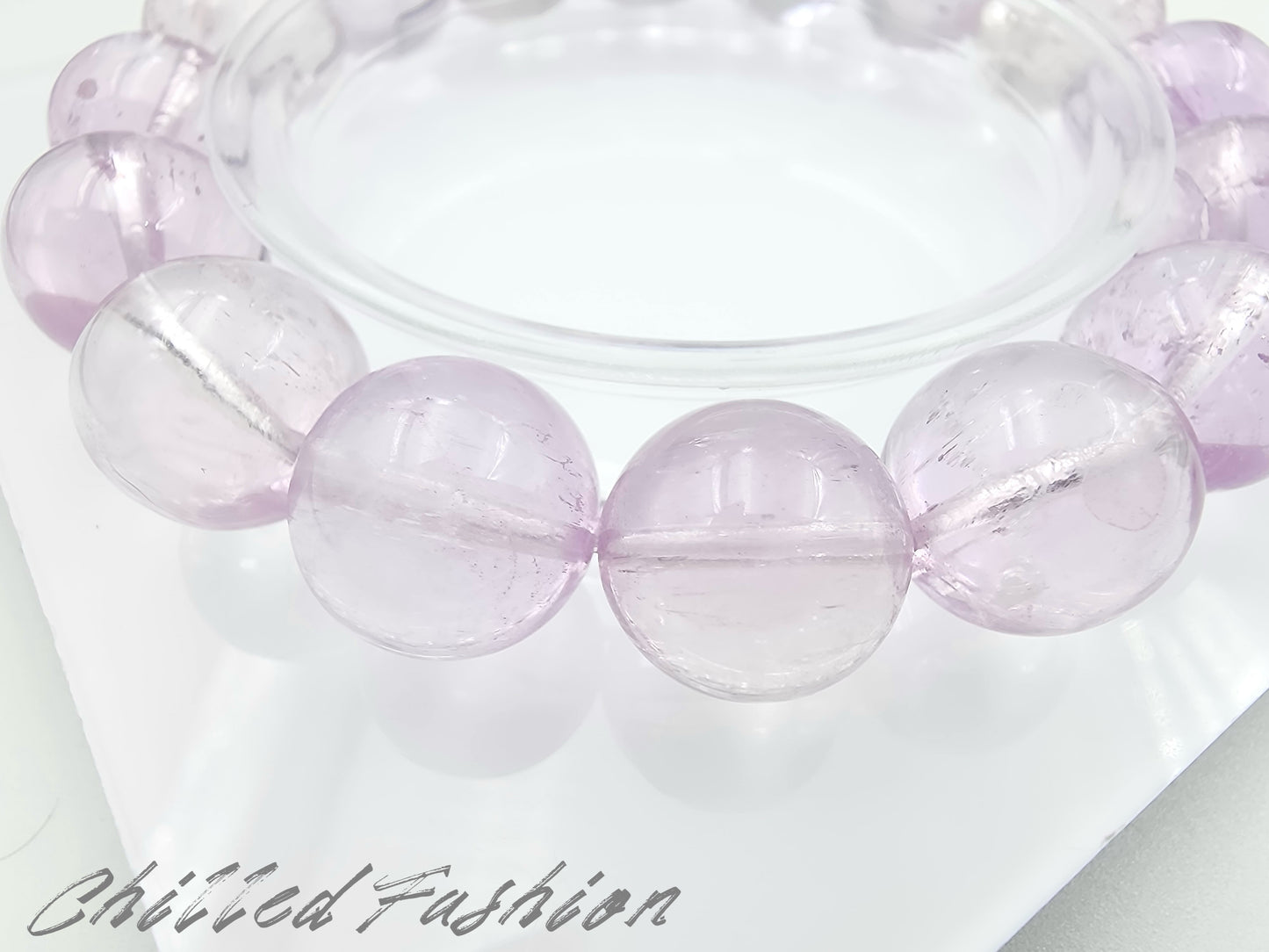 [Bracelet] 13mm Natural Kunzite Bracelet