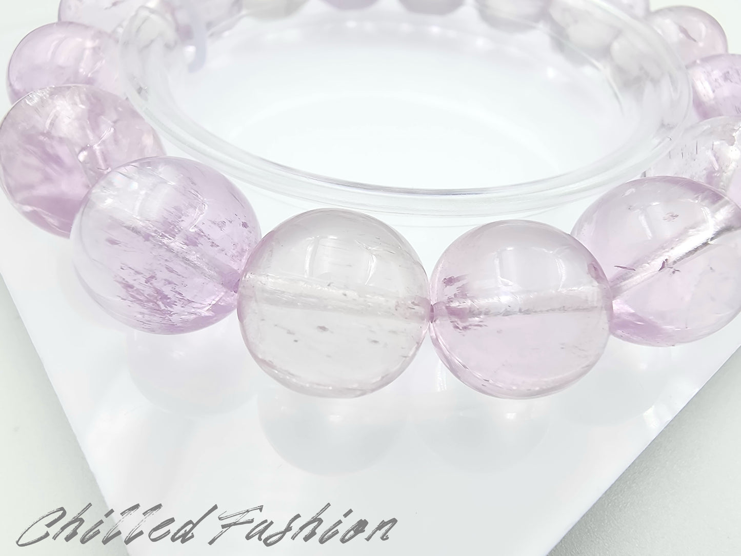 [Bracelet] 13mm Natural Kunzite Bracelet