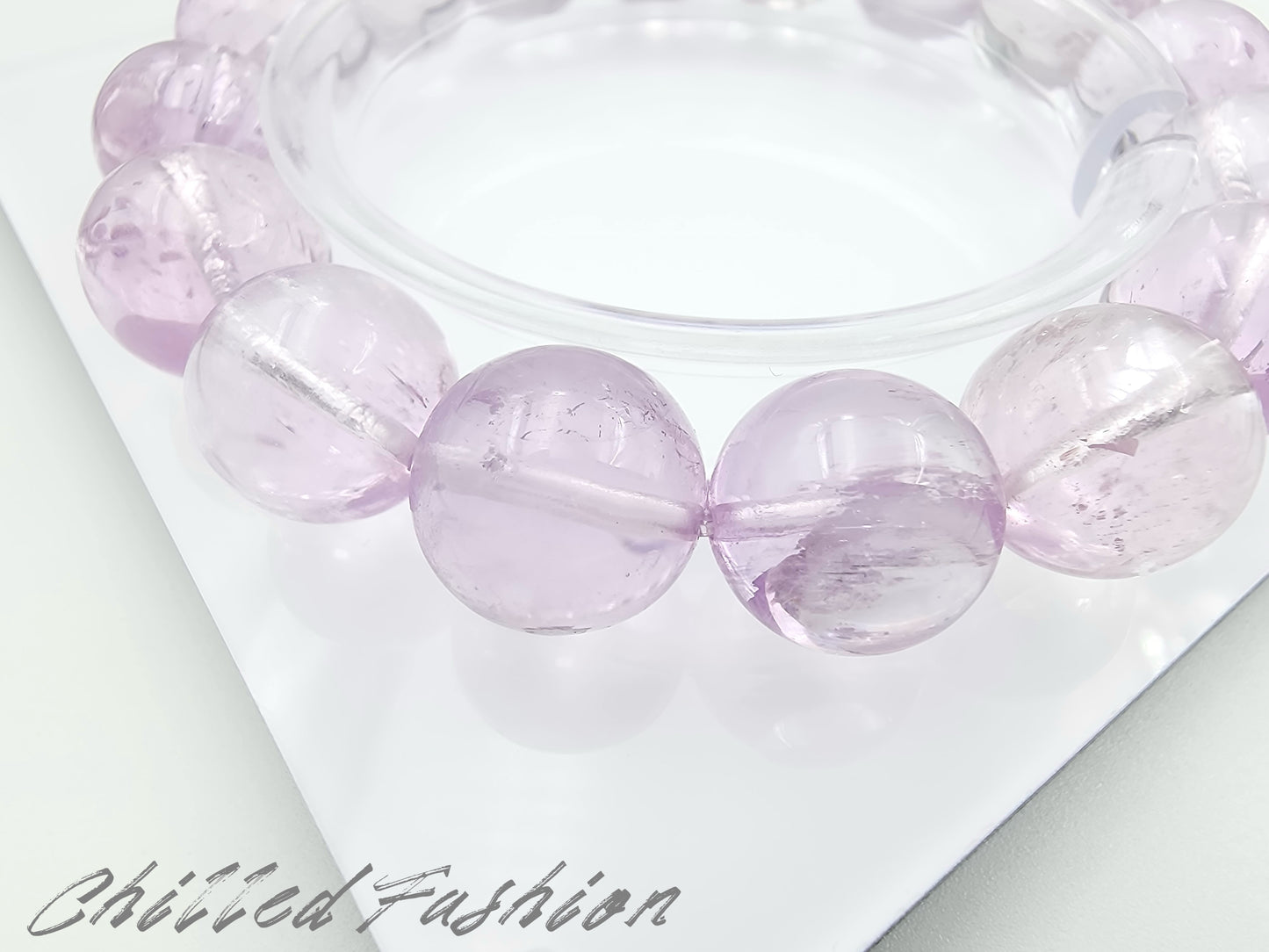 [Bracelet] 13mm Natural Kunzite Bracelet