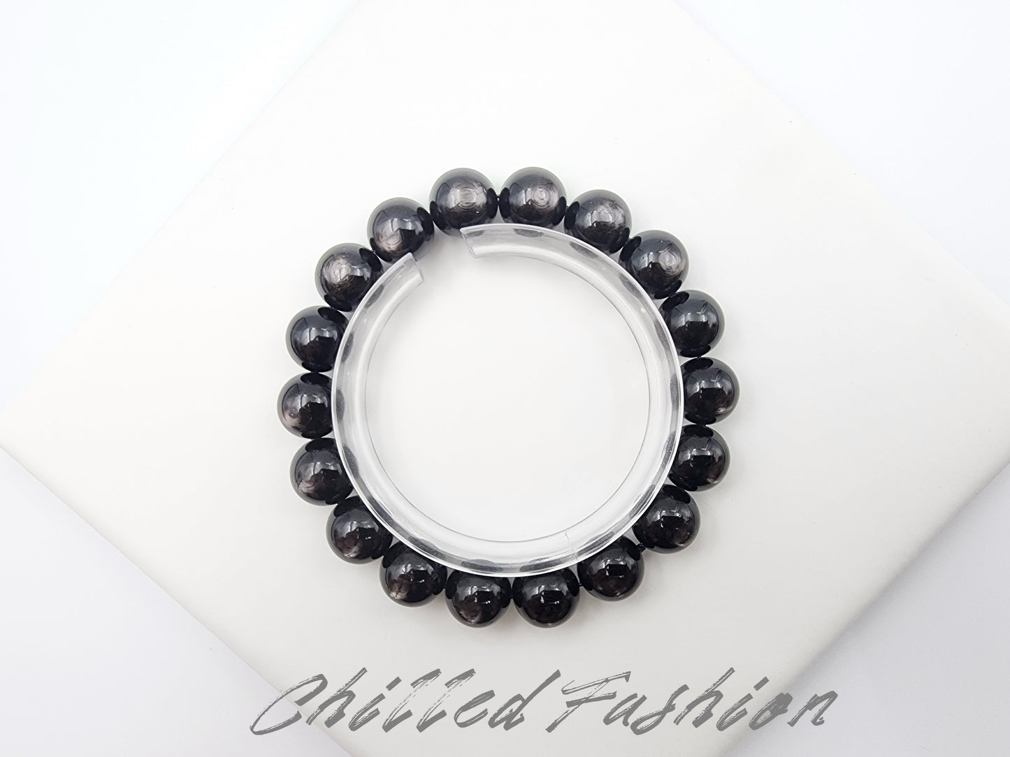 [Bracelet] 11mm Natural Hypersthene Bracelet