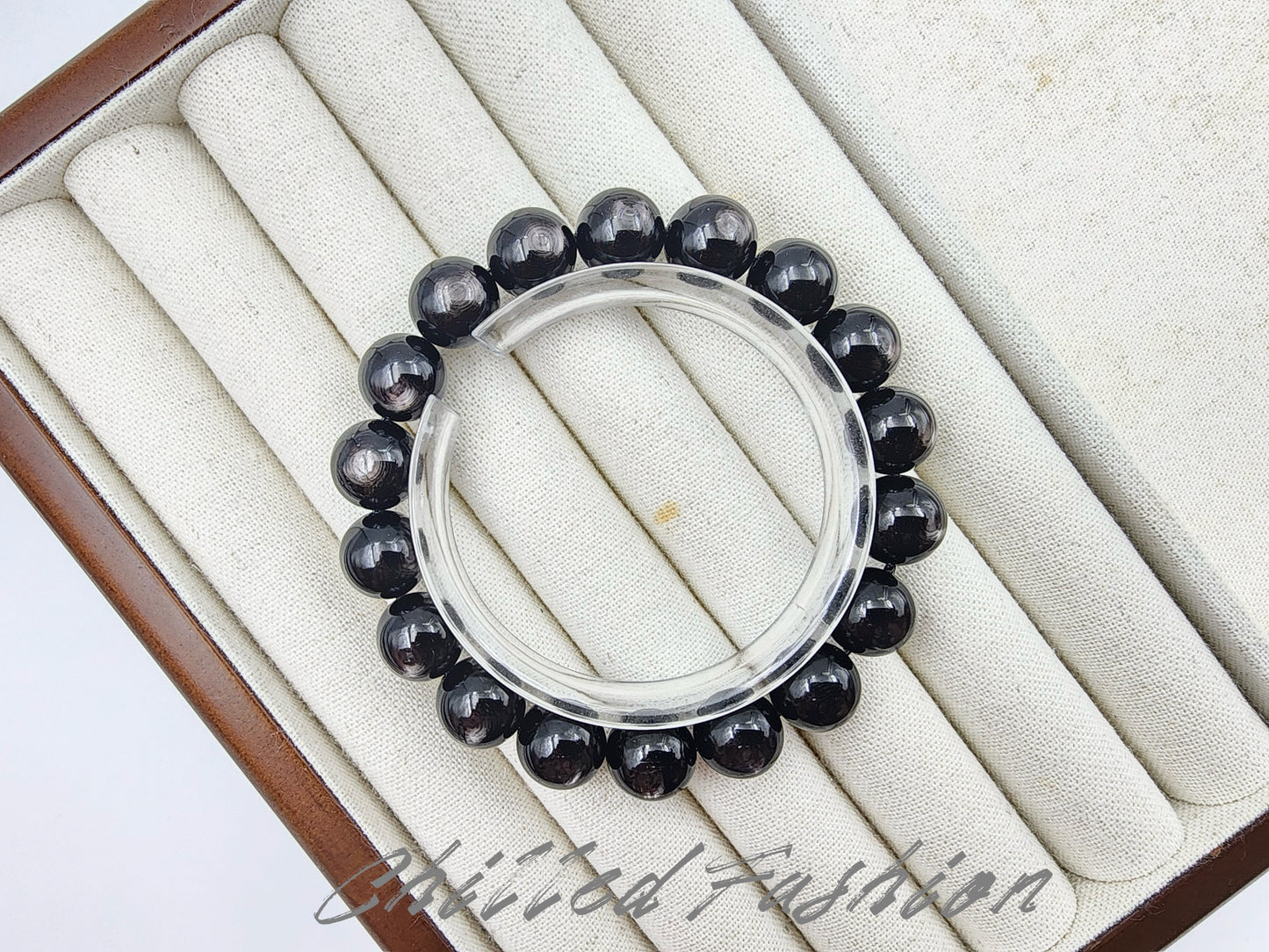 [Bracelet] 11mm Natural Hypersthene Bracelet