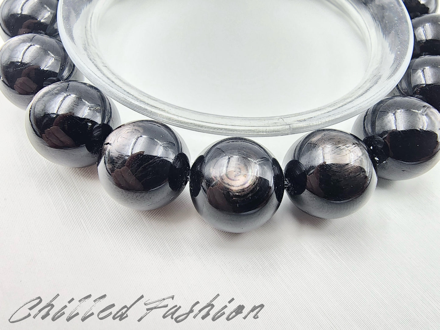 [Bracelet] 11mm Natural Hypersthene Bracelet