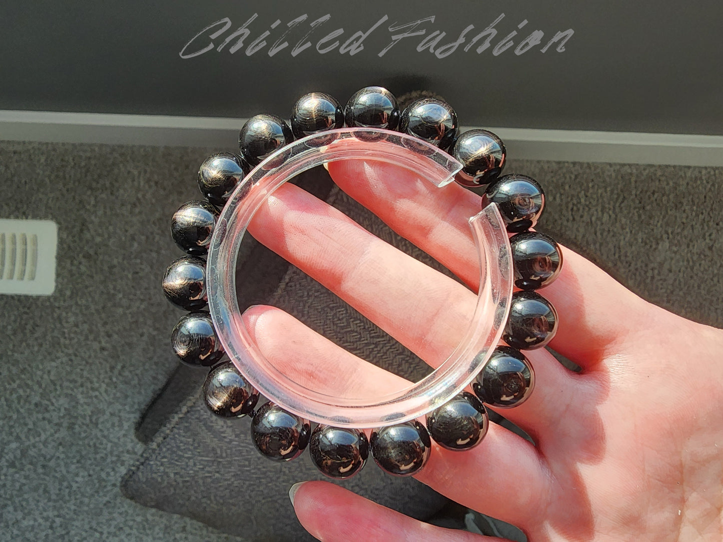 [Bracelet] 11mm Natural Hypersthene Bracelet